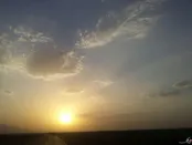 غروب جاده کاشان
