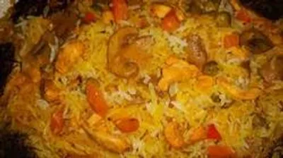 دستورپخت پلومخلوط سبزیجات با ته دیگ