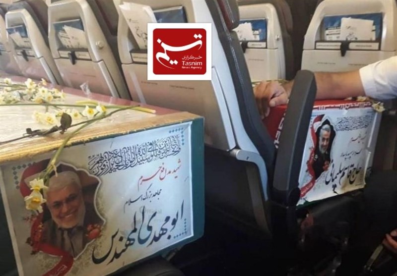 پیکر سردار سلیمانی در فرودگاه مشهد