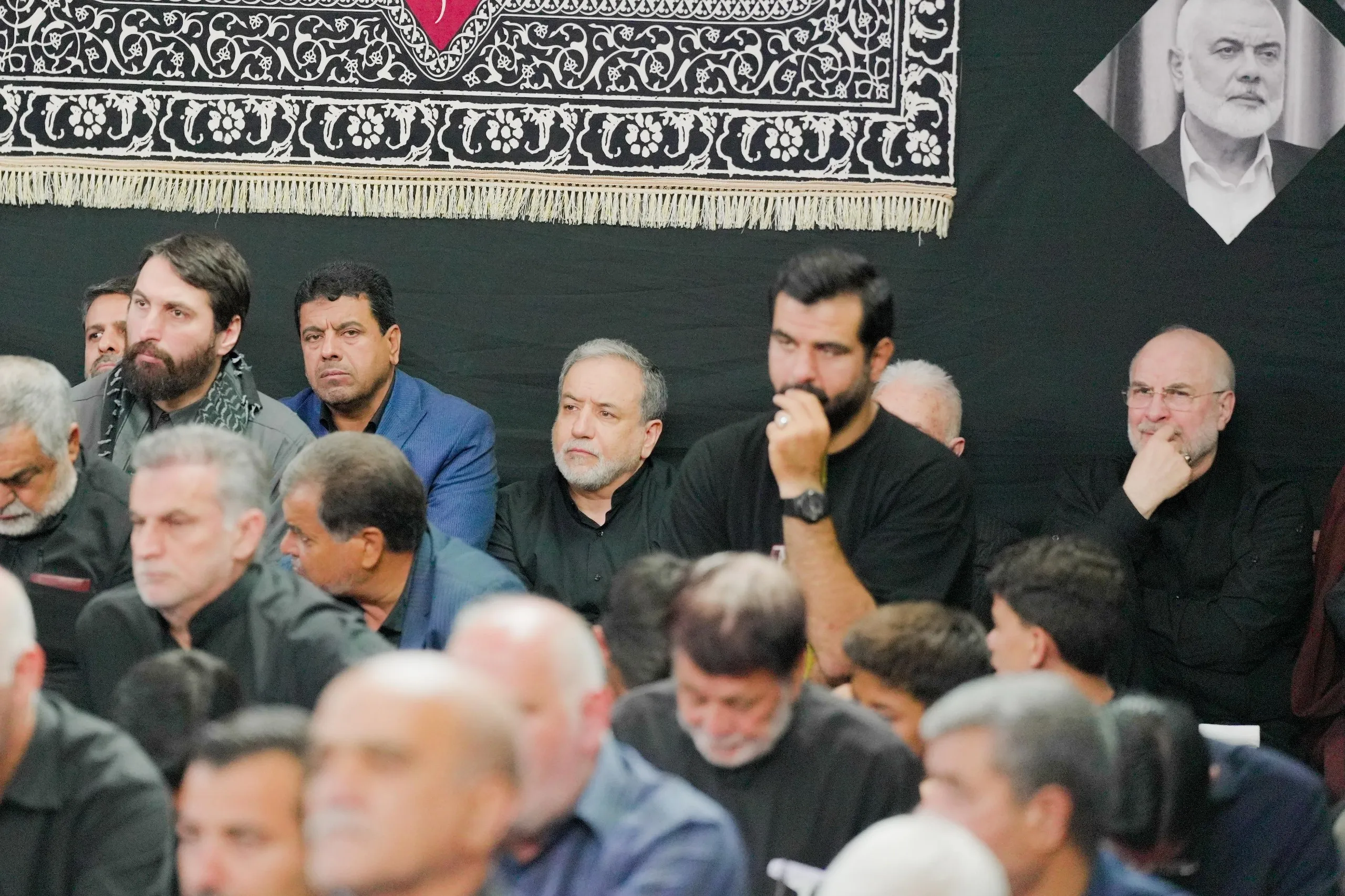 مراسم عزاداری در مشهد با حضور قالیباف و عراقچی