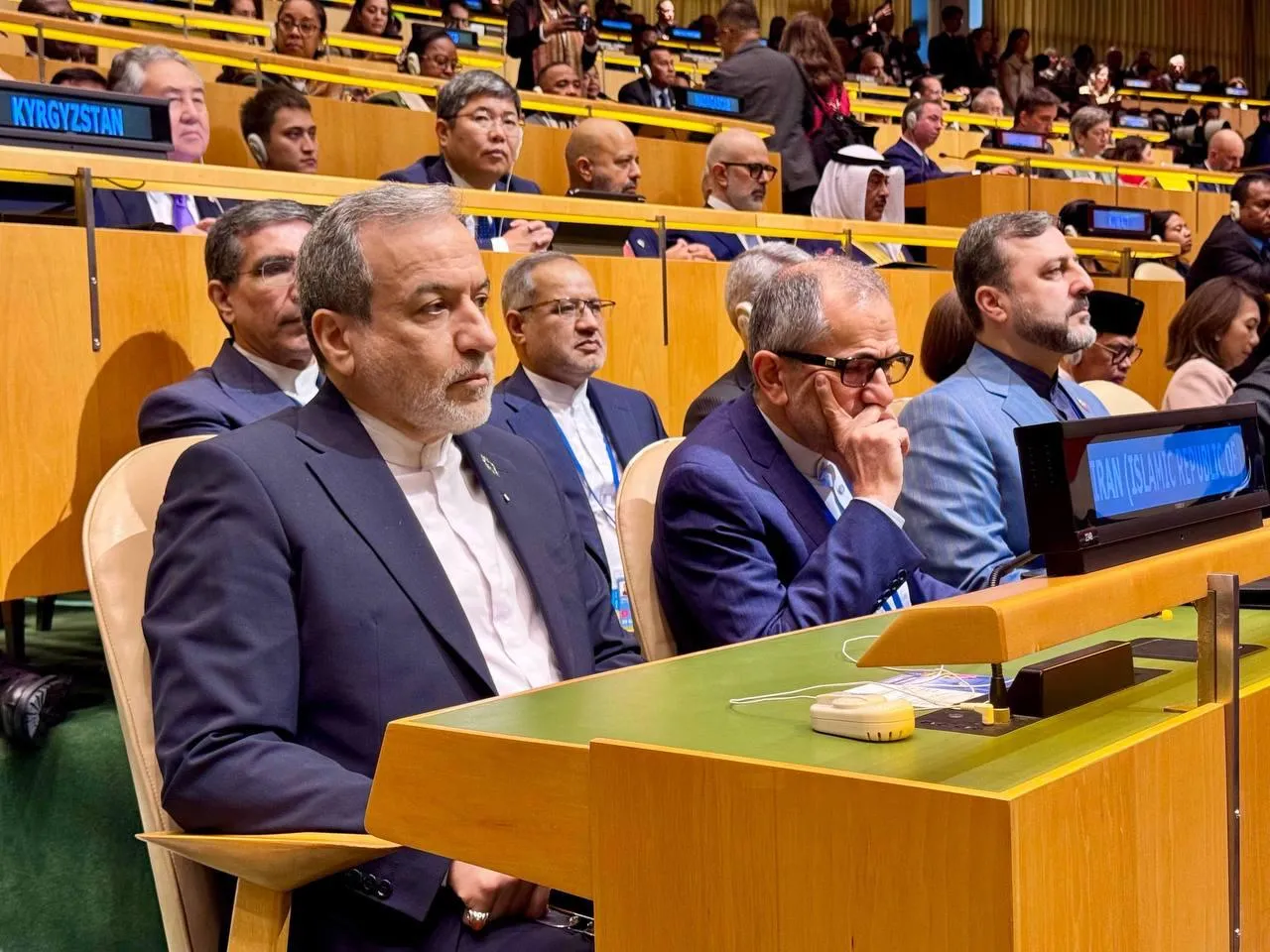عکس: هیات ایرانی در سخنرانی افتتاحیه مجمع عمومی
