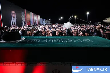 عکس: حضور رئیس‌جمهور ایران و مقامات عراقی در آیین استقبال از پیکر مطهر رهبر انقلاب
