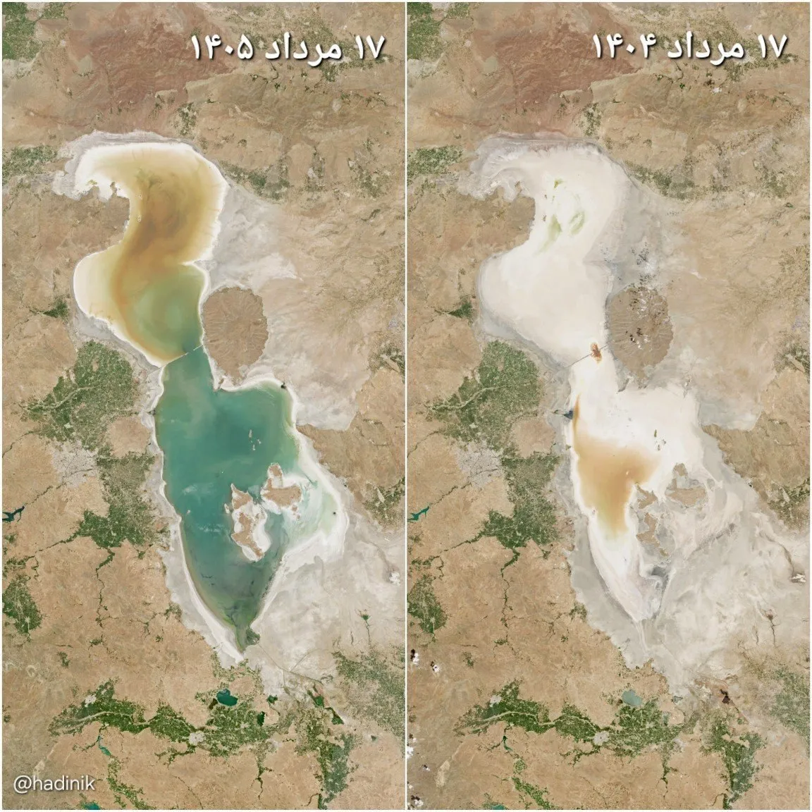 دریاچه ارومیه این بار لبخند می‌زند! + عکس