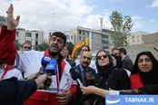عکس: بازدید رئیس کمیته بین المللی صلیب سرخ از محل اصابت جنایات آمریکایی - صهیونی