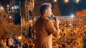 همخوانی مردم با ترانه معین در کنسرت خیابانی راغب