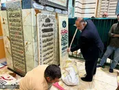 سنگ مزار شهیدان لاریجانی نصب شد