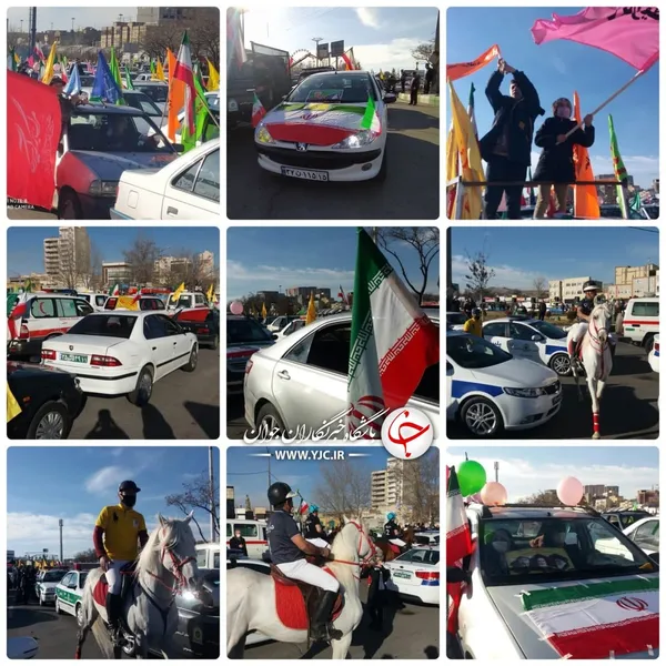 راهپیمایی متفات در تبریز همراه با رژه اسب&zwnj;ها 