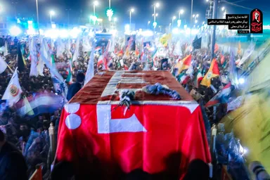 عکس: تشییع پیکر رهبر شهید انقلاب در کربلا