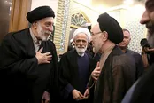 عکس: دیدار خاتمی و برادر رهبر شهید انقلاب در یک مراسم