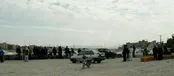 صف کپسول گاز مردم در زاهدان منطقه زیباشهر