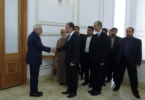 محمدجواد ظریف، وزیر امور خارجه پیش از دیدار با &laquo;یانکو وبر&raquo; رئیس مجلس اسلوونی./IRNA
