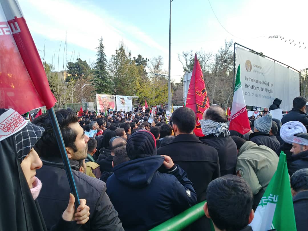 سیل جمعیت در مراسم تشییع سردار شهید سلیمانی