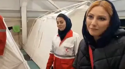 قدردانی محیا دهقانی از اعضای جمعیت هلال احمر