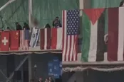 اهتزاز پرچم فلسطین به جای اسرائیل در مسابقات جهانی
