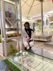 نایب‌قهرمان آسیا کنار مزار حاج قاسم
