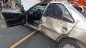 تصادف شدید سواری پژو با سطل زباله