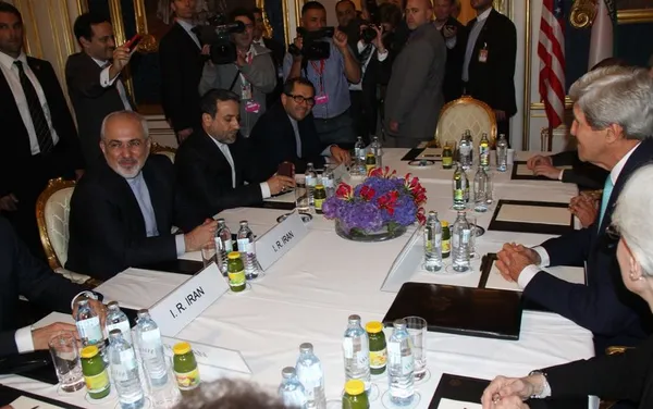 دومین دیدار دوجانبه محمد جواد ظریف و جان کری وزرای خارجه ایران و آمریکا امروز دوشنبه، سیزدهمین روز مذاکرت وین ۶./IRNA
