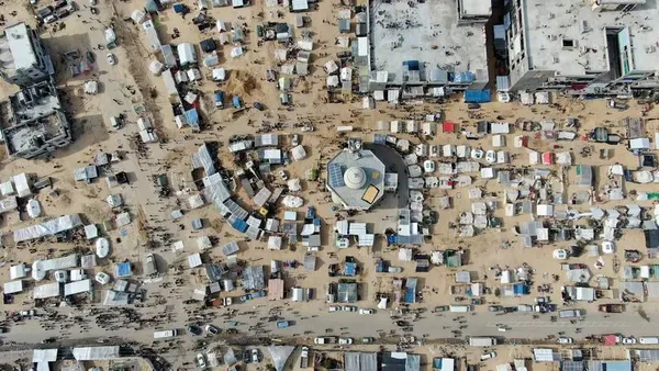 رفح، غزه ـ اردوگاه خیمه ای برای آوارگان فلسطینی 
