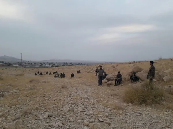 استقرار ماموران در حومه روستای ملک آباد در پی درگیری های خونین روز گذشته