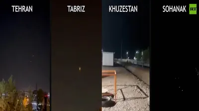 تصاویر تلویزیون روسیه از درگیری شدید پدافند هوایی ایران
