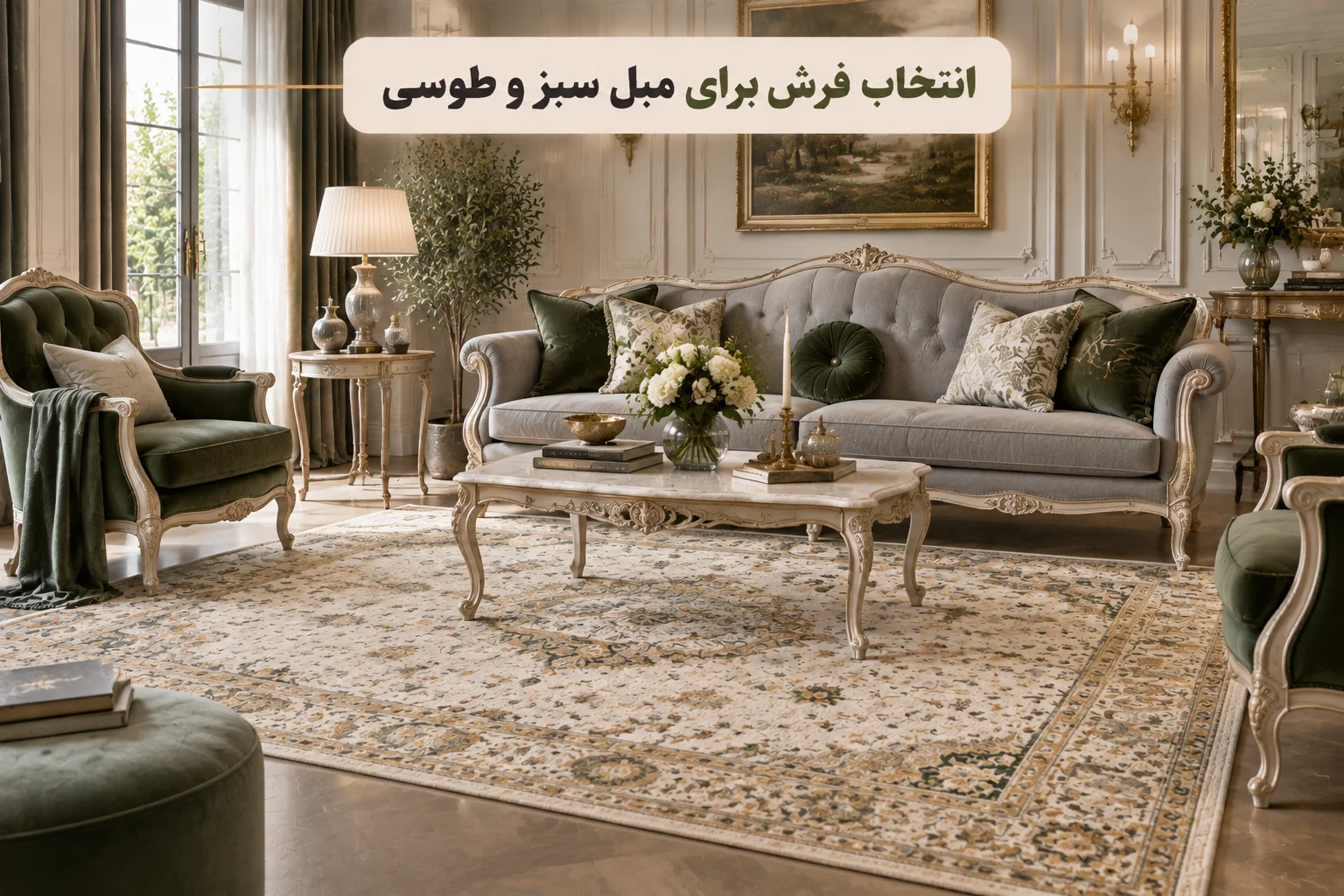 مبلمان طوسی با چه فرش‌هایی ست میشه؟
