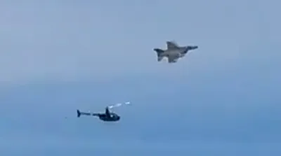 رهگیری هوایی جنگنده F-16 نزدیک محل حضور ترامپ