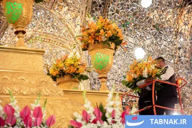عکس: آذین‌بندی صحن مطهر حسینی به مناسبت عید غدیر خم