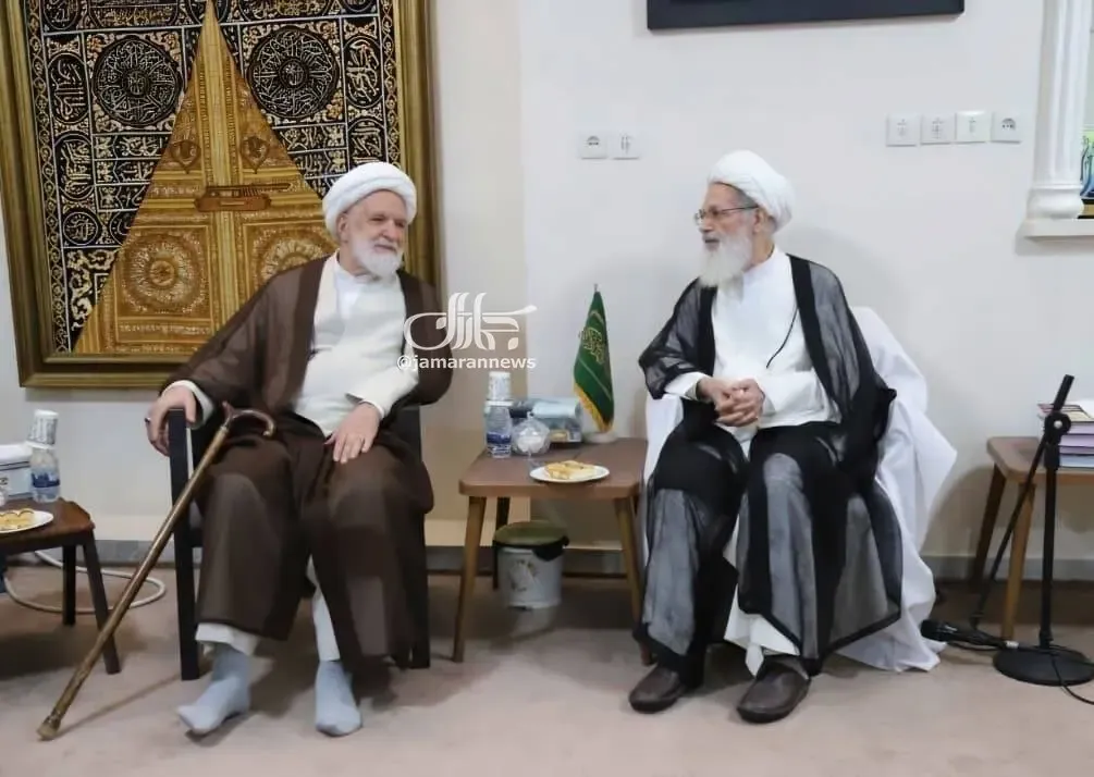 کروبی به دیدار آیت‌الله بیات زنجانی رفت+عکس