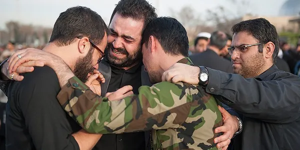 در حاشیه تشییع شهید مدافع حرم در گرگان
