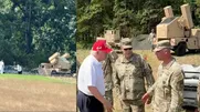 استقرار پدافند هوایی در کنار ترامپ حین گلف‌بازی!