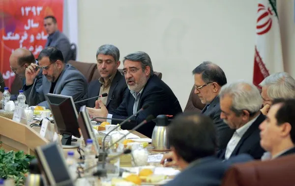 نشست استانداران سراسر کشور روز سه شنبه با حضور وزرای کشور، امور اقتصادی و دارایی و رئیس کل بانک مرکزی برگزار شد./ سخنرانی عبدالرضا رحمانی فضلی وزیر کشور./IRNA
