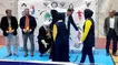 تصاویر بوسه امام جمعه به چادر خانم داور