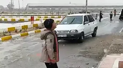 بارش برف زمستانی در زاهدان بعد از 10 سال