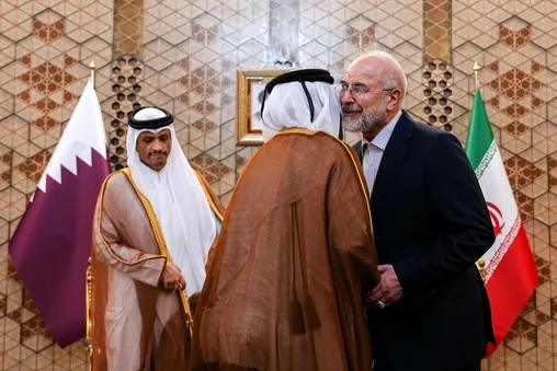 عکس: دیدار نخست وزیر قطر با دکتر قالیباف