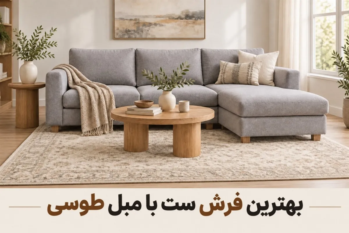 مبلمان طوسی با چه فرش‌هایی ست میشه؟ + عکس