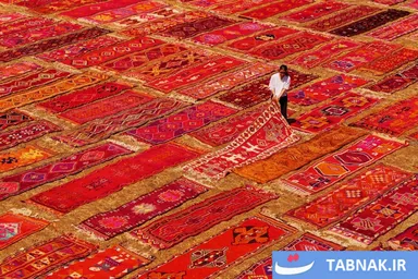 عکس: «مزارع فرش» در قلب آنتالیا؛ میراث دست‌باف آناتولی زیر آفتاب