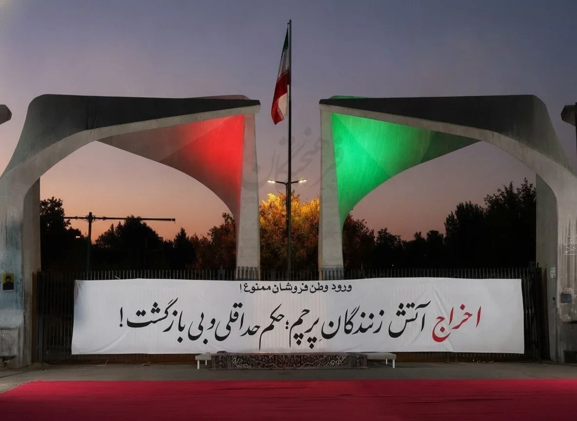 مطالبه دانشجویان برای حکم آتش‌ زنندگان پرچم