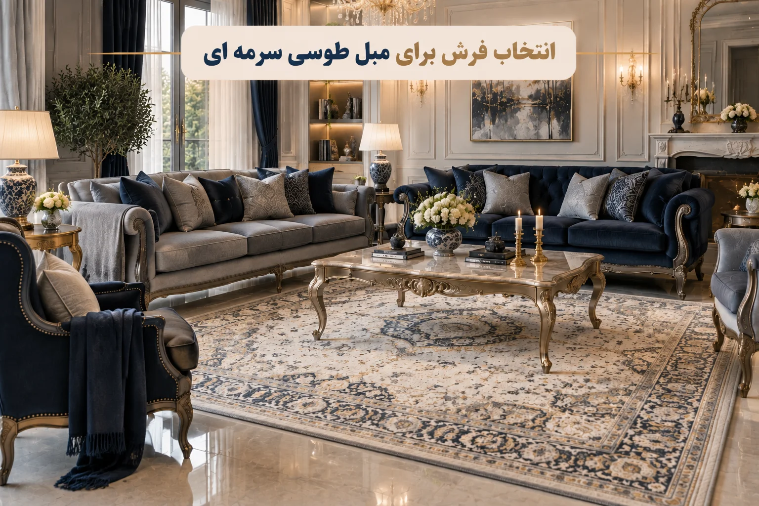 مبلمان طوسی با چه فرشهایی ست میشه؟ مبلمان طوسی با چه فرشهایی ست میشه؟