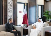 دیدار گروسی با نخست‌وزیر قطر