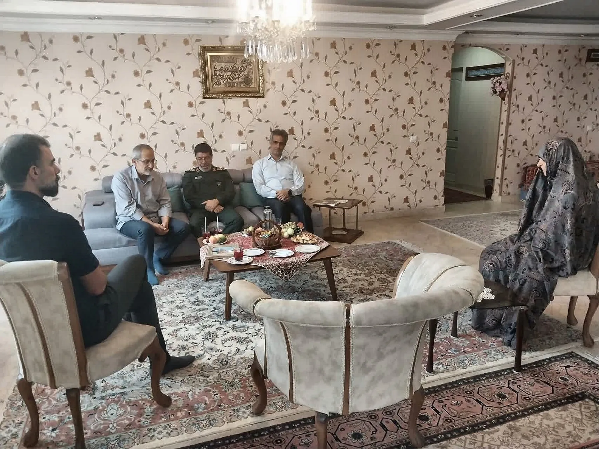 حضور سردار شریف در منزل سردار ابراهیم حاجی‌محمدزاده + عکس