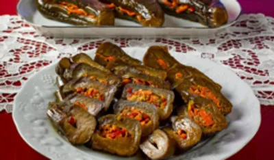 طرز تهیه ترشی لیته و دلمه بادمجان