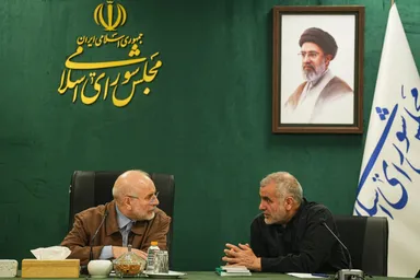 عکس: نشست رئیس مجلس با جمعی از وزرا