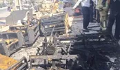 وقوع آتش‌سوزی در کارگاه و نمایشگاه مبل