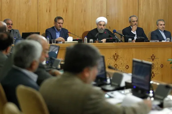 جلسه هیات دولت صبح روز چهارشنبه به ریاست حجت الاسلام حسن روحانی رئیس جمهور برگزار شد./MNA
