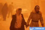 عکس: طوفان شدید گرد و خاک نوار غزه