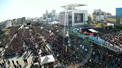 مراسم عاشورای حسینی در مزار شهید سید حسن نصرالله