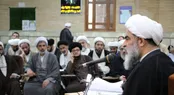 عکس: برگزاری درس خارج اصول آیت الله فاضل لنکرانی