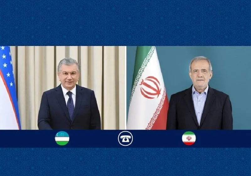 گفتگوی تلفنی پزشکیان با رئیس جمهور ازبکستان