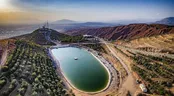 دریاچه مصنوعیِ داغ گولی در تفرجگاه عینالی تبریز