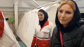 قدردانی محیا دهقانی از اعضای جمعیت هلال احمر